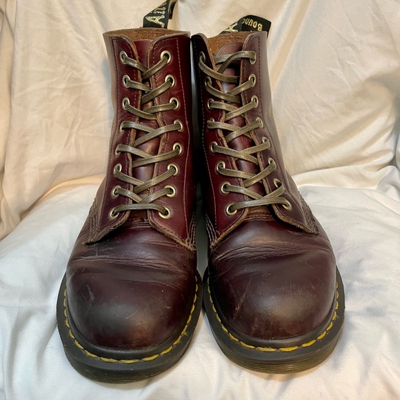 Dr. Martens, 1460 Vintage Made in England Lace Up Boots in White, Size 14